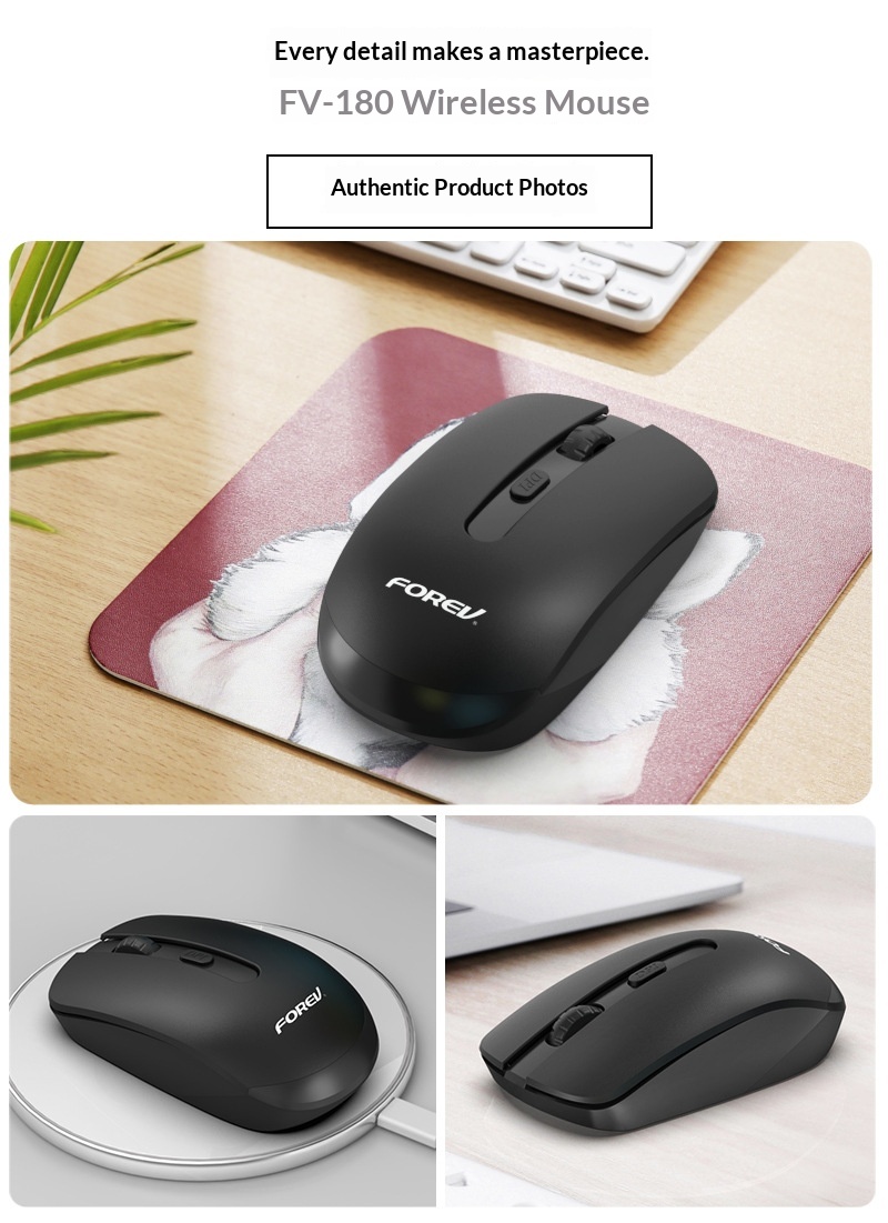 Digitex Digitex FV180 Wireless Optical Business Office Lightweight Power Saving Computer Notebook Home Portable Silent Mouse_voghion.com