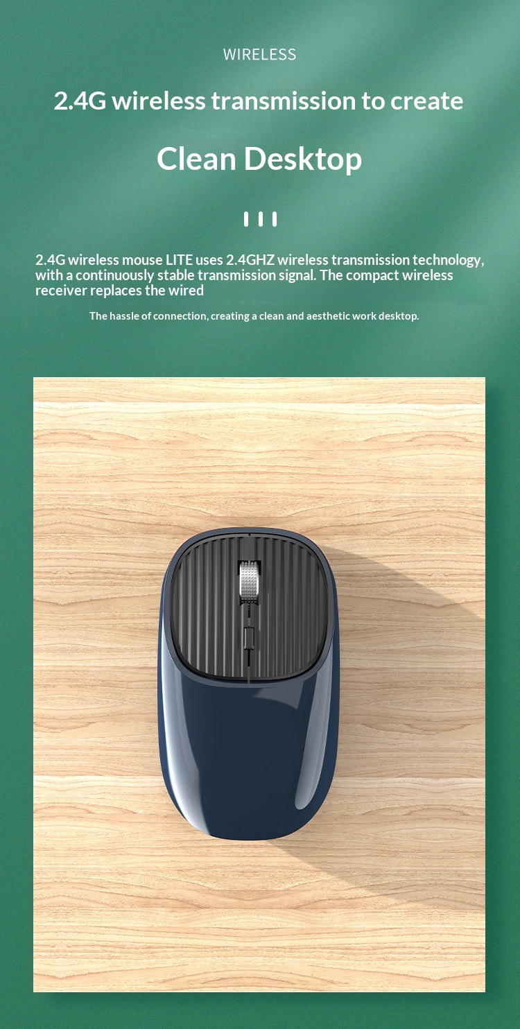 Digitex 125 Auflösung, wiederaufladbare, kabellose 2,4-GHz-Maus mit USB-C-Anschluss, ergonomisch und leise fürs Büro_voghion.com