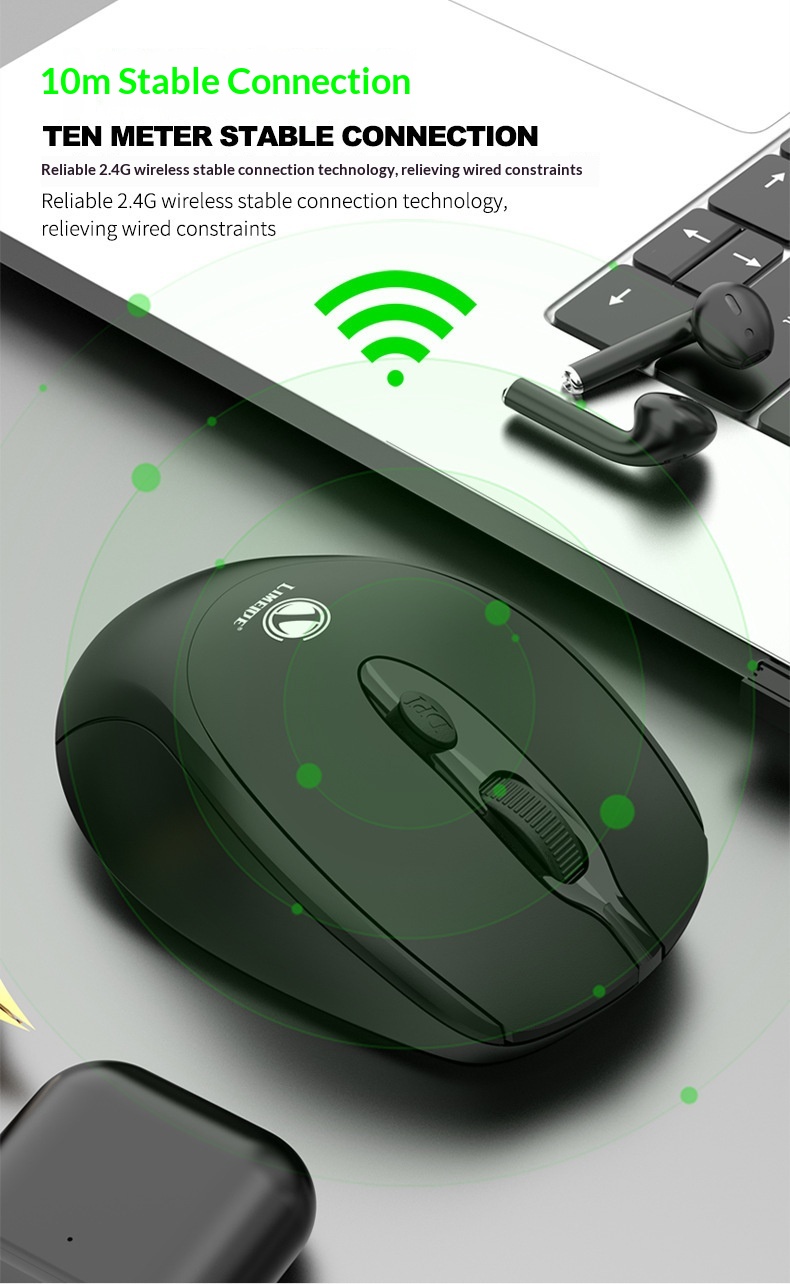 Digitex Digitex LIMEIDE Lime Q1 draadloze 2.4G USB-muis voor laptop en desktopcomputer_voghion.com