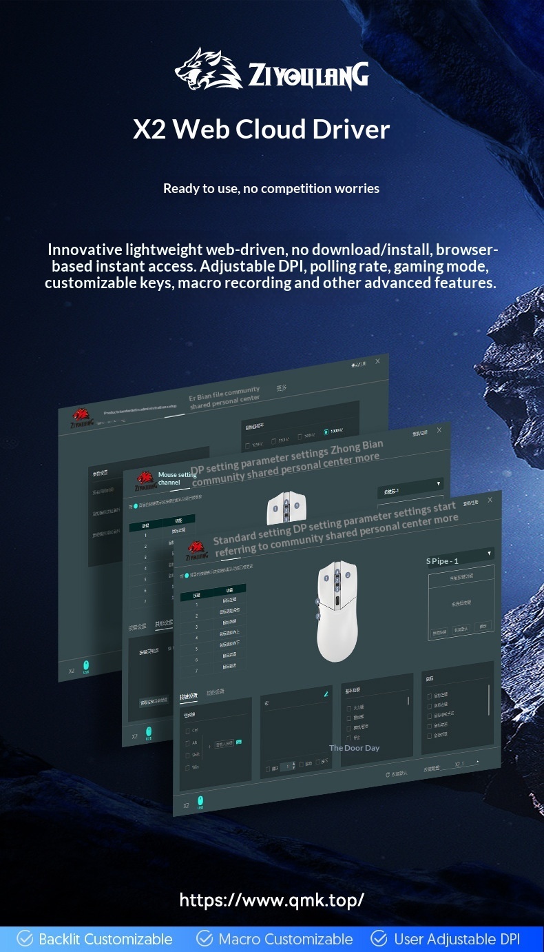 Digitex Free Wolf X2 Lightweight PAW3311 draadloze Bluetooth gamingmuis met drie modi en oplaadstation met RGB-verlichting_voghion.com