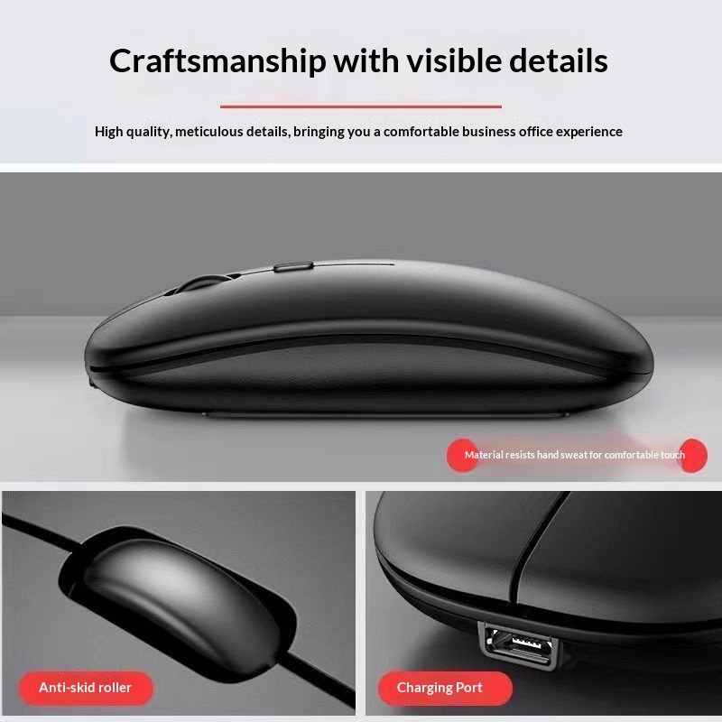 Digitex Kabellose, geräuschlose Maus für Laptop, Computer, Tablet usw. (Bluetooth) – Büro und Büro_voghion.com