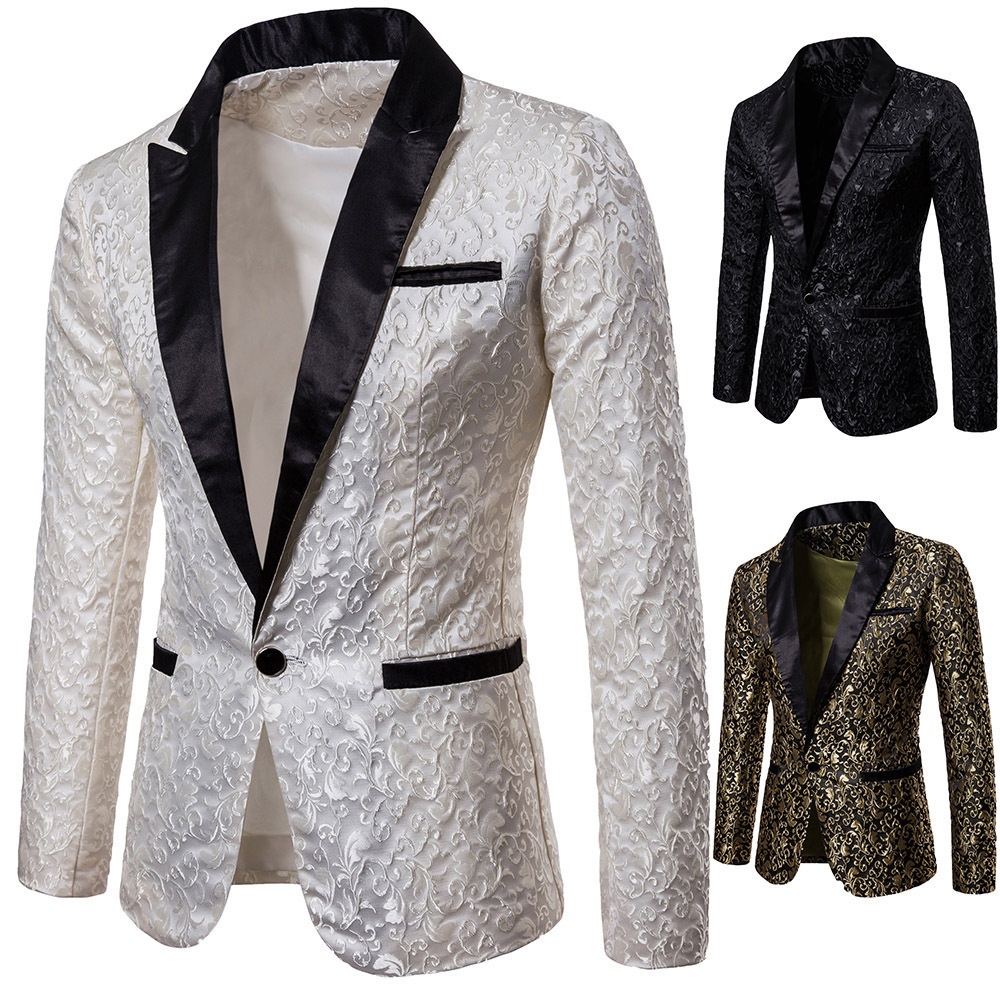 Blazer formal de solapa para hombre, diseño de moda jacquard de cuerpo grande, color otoño-invierno, estilo europeo y americano, venta al por mayor_voghion.com