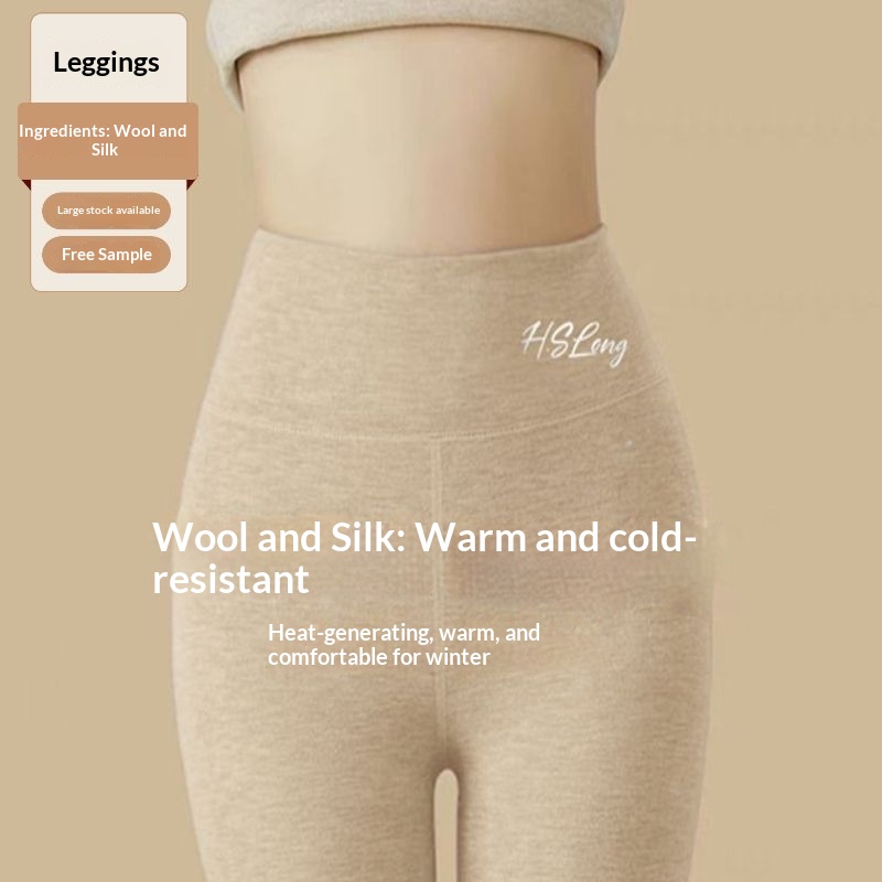 Personality.1 Autumn Winter New Thickened Fleece-Lined Warm Women's Inner Wear Thermal Tight Seamless Cold-Proof Cashmere Silk Base_voghion.com