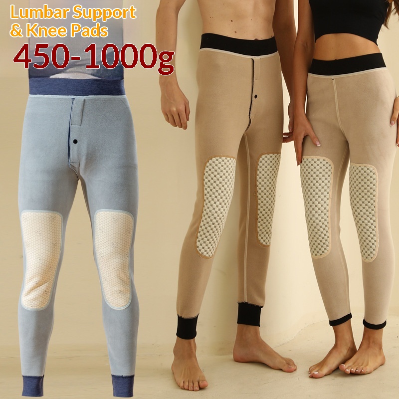 Personality.1 Men's Women's Thermal Pants With Waist And Knee Protection, Graphene Patch, Fleece Lined, Thickened Johns, Cotton_voghion.com