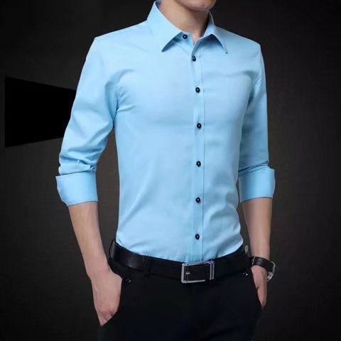 Camicia da uomo ForMen, bianca, a maniche lunghe, vestibilità slim, non stirabile, professionale, da lavoro, formale, da sposo, da matrimonio_voghion.com