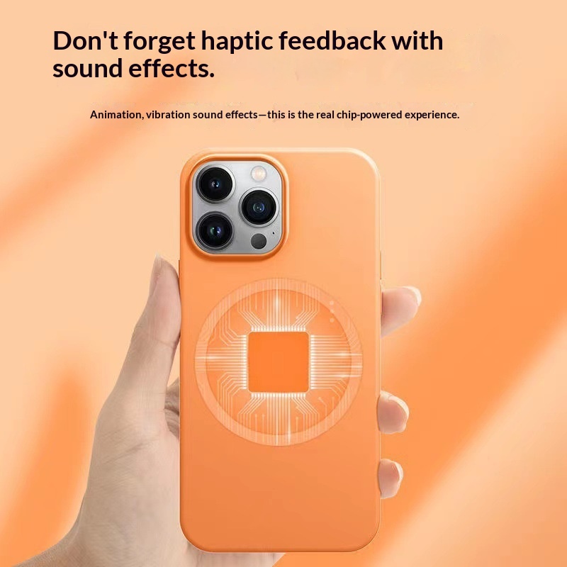 TechCore Flüssigsilikon-Magnethülle für iPhone Pro Max mit animiertem Pop-up-Fenster, hautfreundliche Schutzhülle für iPhone 13_voghion.com