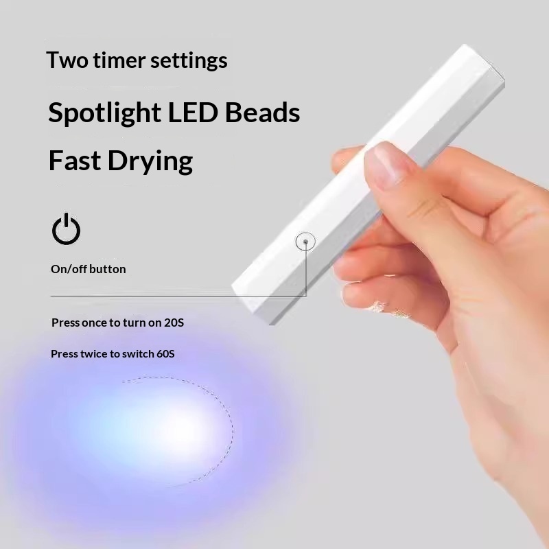 Quick-Dry One-Word Baking Nail Simple Handheld UV Lamp_voghion.com