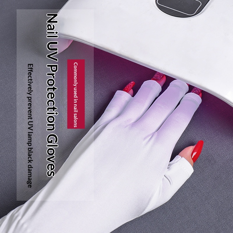 Nail UV Disposable Tools Phototherapy Machine Lamp Sun Protection Non-Tanning Long Gloves For Store Use_voghion.com