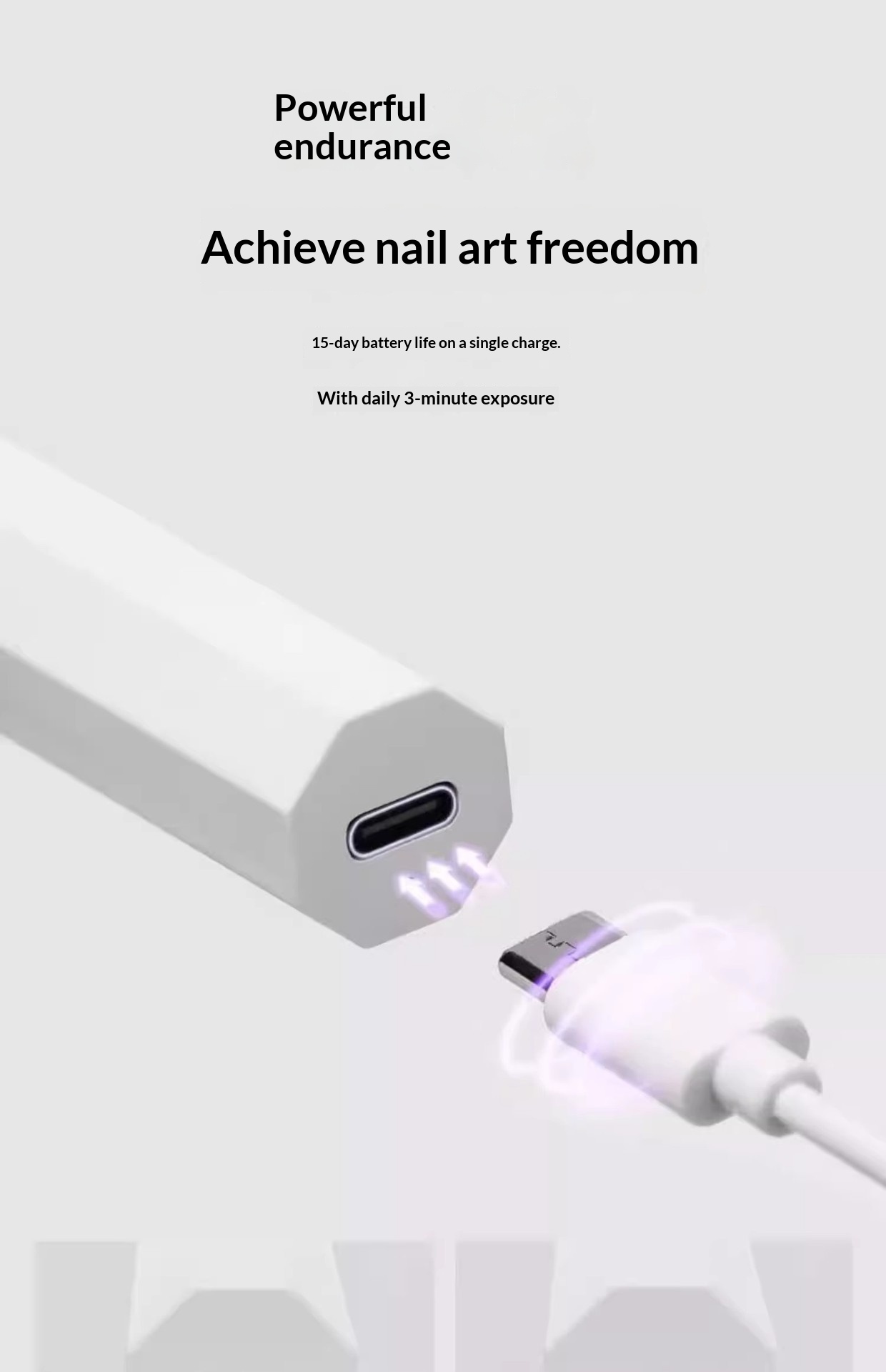 Handheld Portable Rechargeable Battery Powered Spotlight Quick-Drying Mini UV Gel Nail Lamp_voghion.com