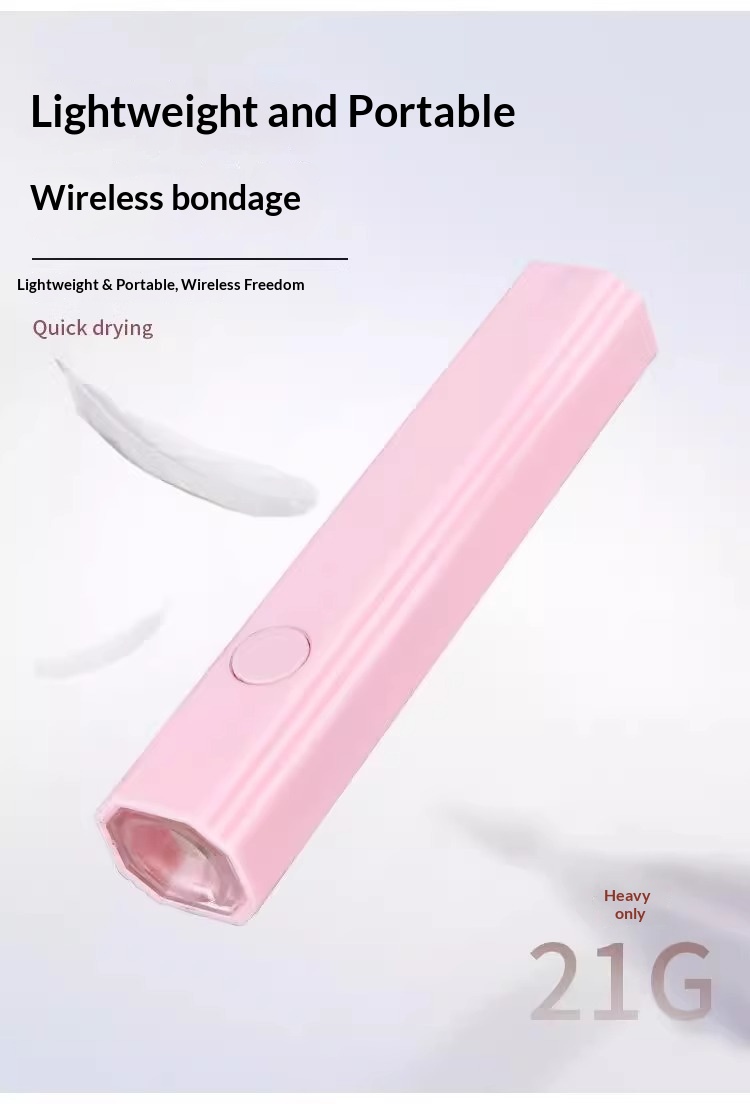 Miniaturowa, przenośna, akumulatorowa lampa UV do utwardzania paznokci_voghion.com