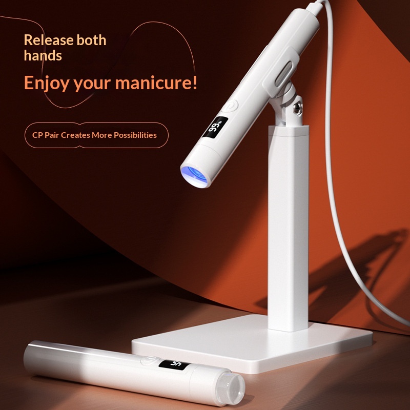 New Handheld Portable Lamp 360 Degree Rotating Multi-Functional Stand For Nail Tips And Gel Polish Curing_voghion.com