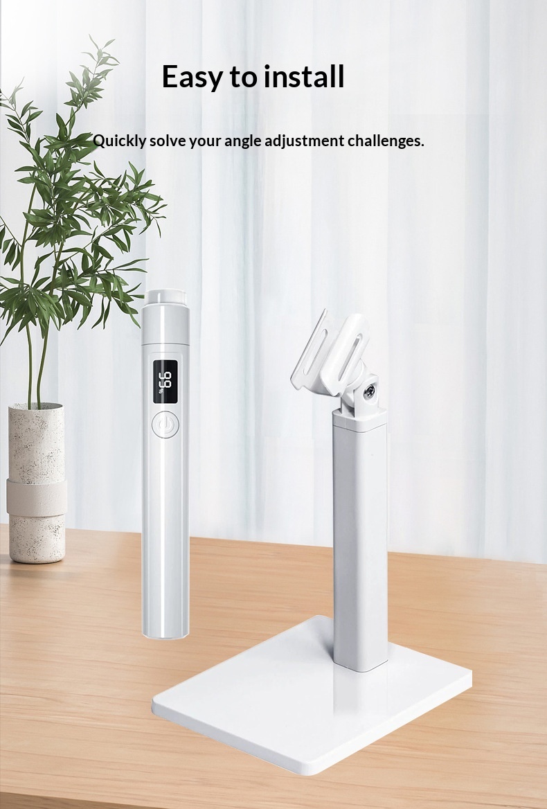 Cross-Border Handheld Portable Art One-Word Set 360 Degree Rotating Stand For Applying Nail Tips UV Lamp_voghion.com