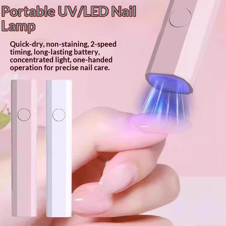 Quick-Dry One-Word Baking Polish Gel Small Mini Handheld Portable Phototherapy Lamp Nail Tips_voghion.com