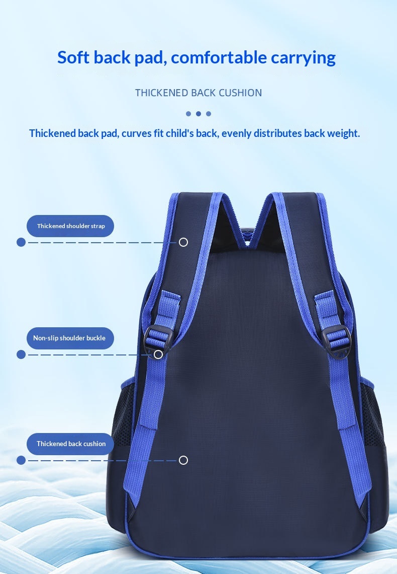 Satin Children's Backpack For Boys, Elementary School Students, First Second To Sixth Grade, Cartoon, Cross-border,_voghion.com