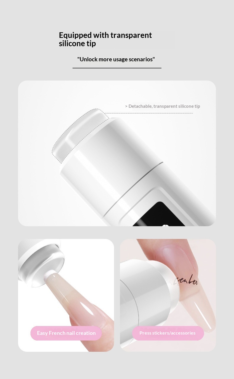 Cross-Border Handheld Portable Art One-Word Set 360 Degree Rotating Stand For Applying Nail Tips UV Lamp_voghion.com