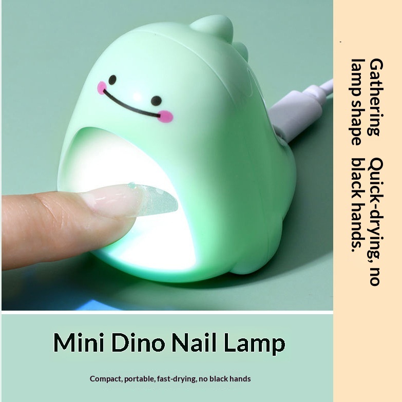 Cross-Border Hot-Selling Mini Art Cute Little Dinosaur Convenient Compact USB Powered Quick-Dry Non-Darkening Nail Lamp_voghion.com