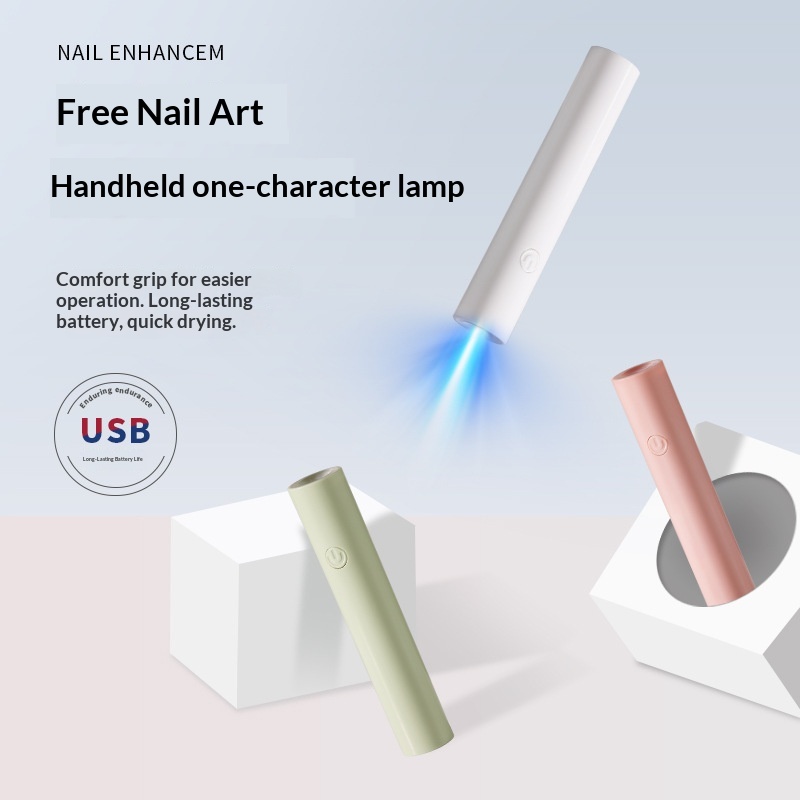 Factory Customized One-Word Handheld Small UV Nail Baking Lamp Phototherapy Machine Quick-Drying Mini_voghion.com