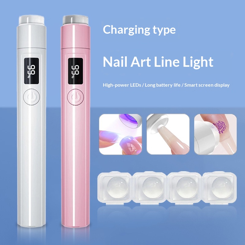 Rechargeable LED Display Wearable Nail Dryer UV Curing Handheld Mini Lamp_voghion.com