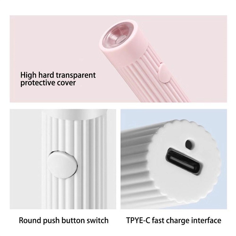 Handheld Art Flat UV Portable Quick-Dry Home Tips Nail Curing Lamp_voghion.com