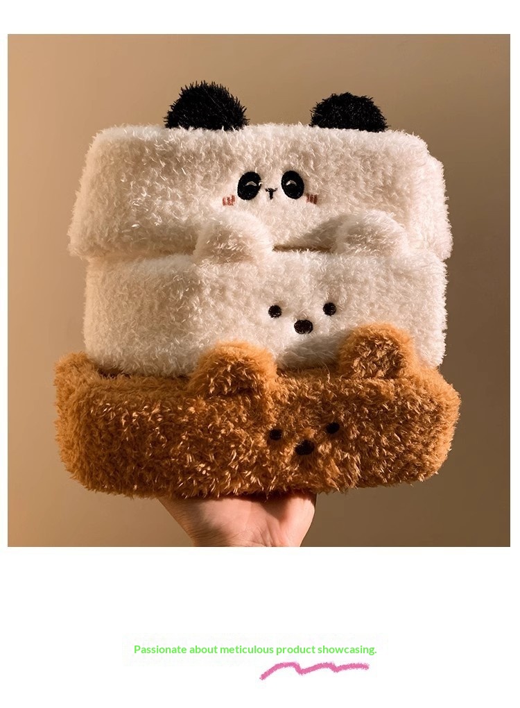 Surge Cute Bear Adjustable Plush Hairband For Women, Face Washing Mask Headband, Magic Tape Tie, Hair Clip, Winter Wholesale_desvips.com