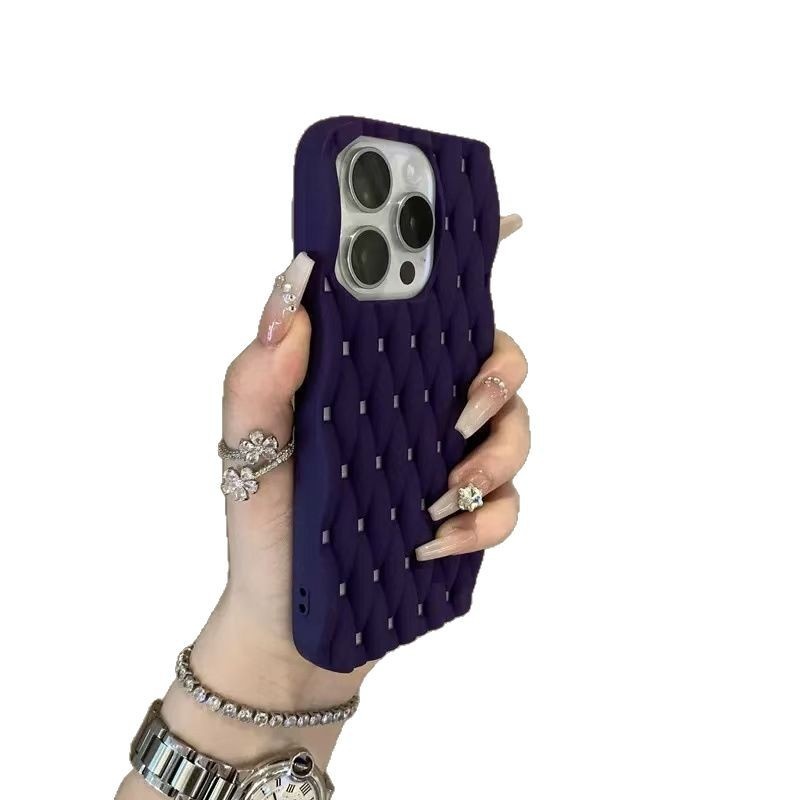 TechCore Summer Cooling Braided Pattern Compatible With IPhone 16 Pro Max Matte Phone Iphone 15 Full Coverage Silicone Soft Case_voghion.com