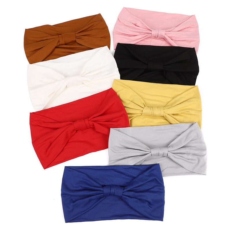 Surge Exclusive Cross-Border Solid Color Elastic Sorts Fitness Sweat-Absorbing Headscarf Wide Headband Yoga Hair Tie Head_desvips.com