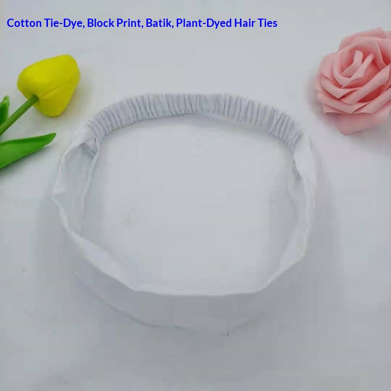 Surge Factory Direct Supply European And American Sports Yoga Headscarf Makeup White Cotton Headband Tie-Dye Art DIY Hairband_desvips.com