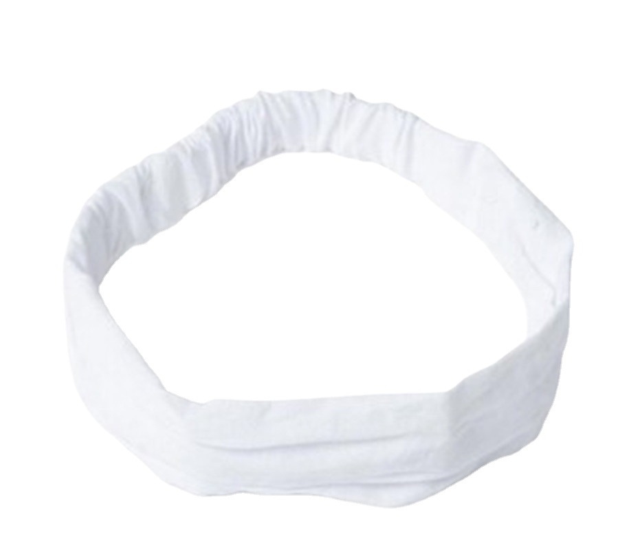 Surge Factory Direct Supply European And American Sports Yoga Headscarf Makeup White Cotton Headband Tie-Dye Art DIY Hairband_desvips.com