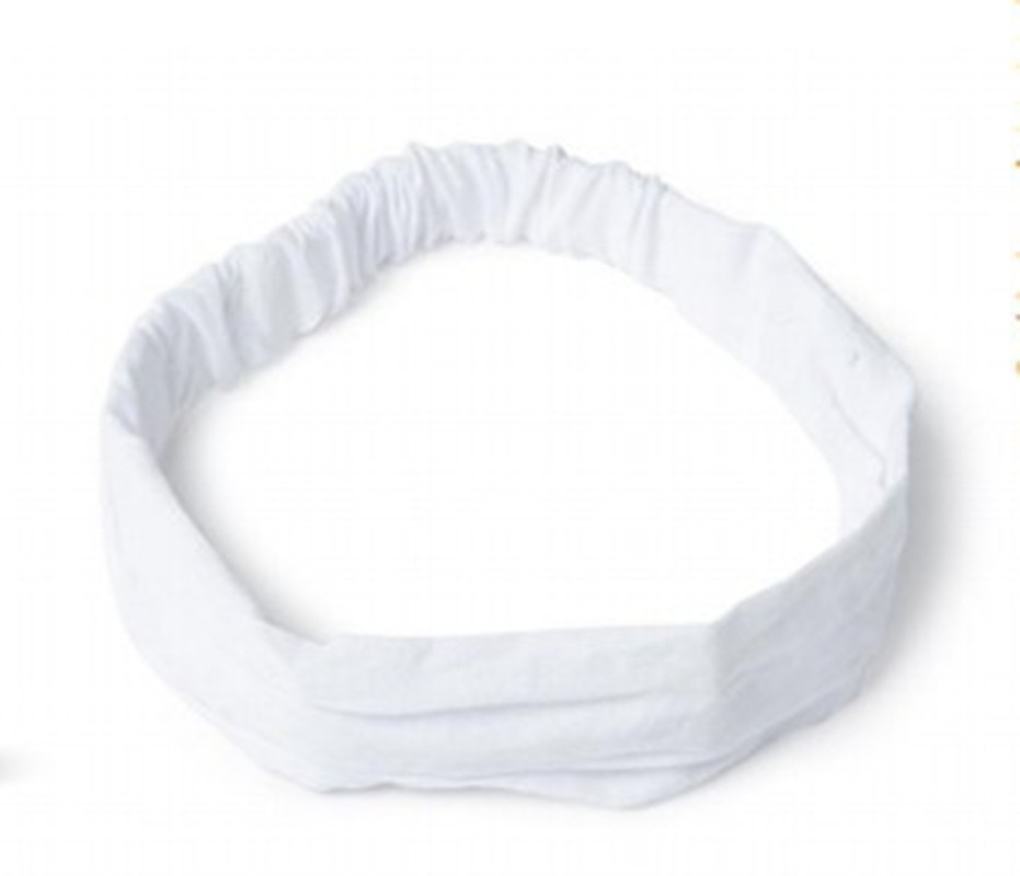 Surge Factory Direct Supply European And American Sports Yoga Headscarf Makeup White Cotton Headband Tie-Dye Art DIY Hairband_desvips.com