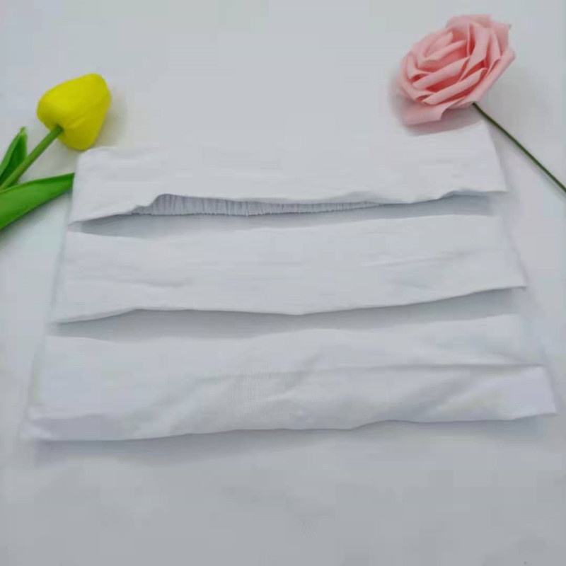 Surge Factory Direct Supply European And American Sports Yoga Headscarf Makeup White Cotton Headband Tie-Dye Art DIY Hairband_desvips.com