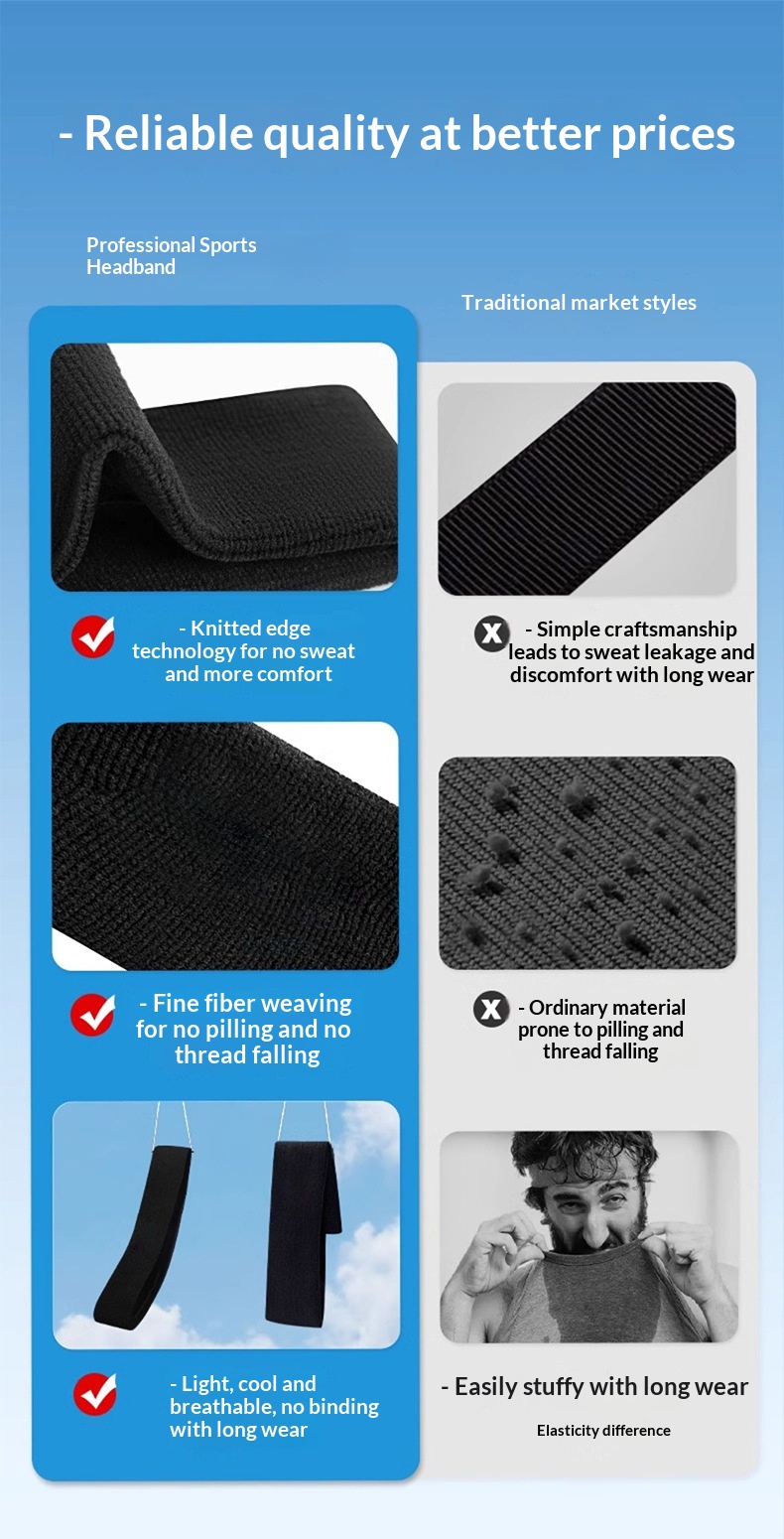 Surge Sports Wholesale Sweat-Absorbing Tennis Headband Yoga Women's Forehead Protection Scarf Summer Sweat-Wicking Badminton_desvips.com