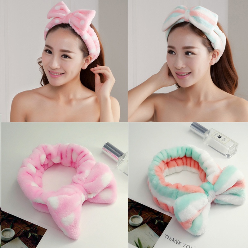 Surge Cross-Border Bowknot Internet Celebrity Fashion Korean Style Fancy Tie Sports Yoga Makeup Headband Hair Accessories_voghion.com