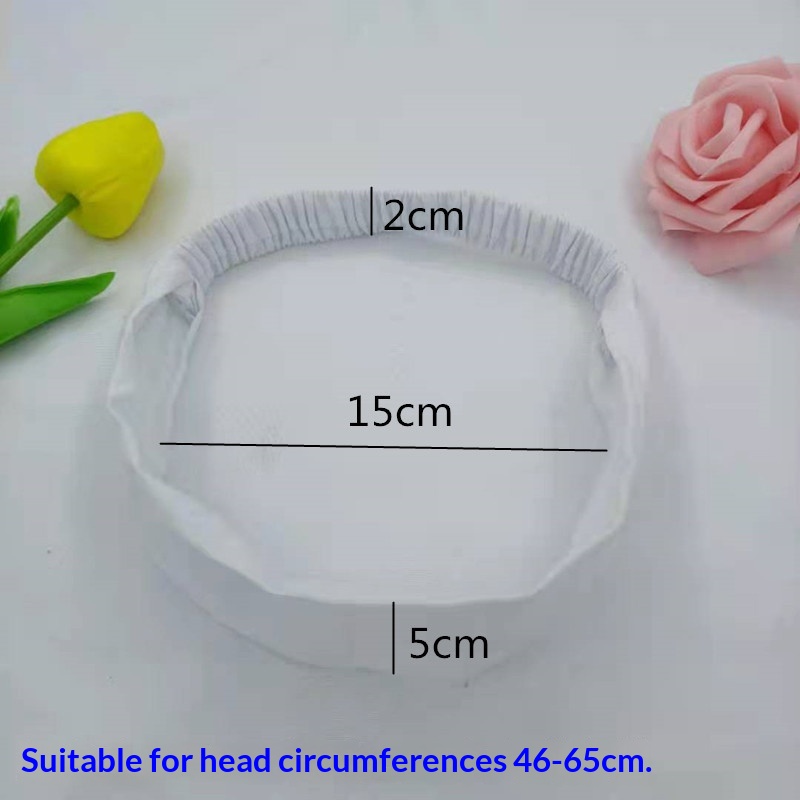 Surge Factory Direct Supply European And American Sports Yoga Headscarf Makeup White Cotton Headband Tie-Dye Art DIY Hairband_desvips.com