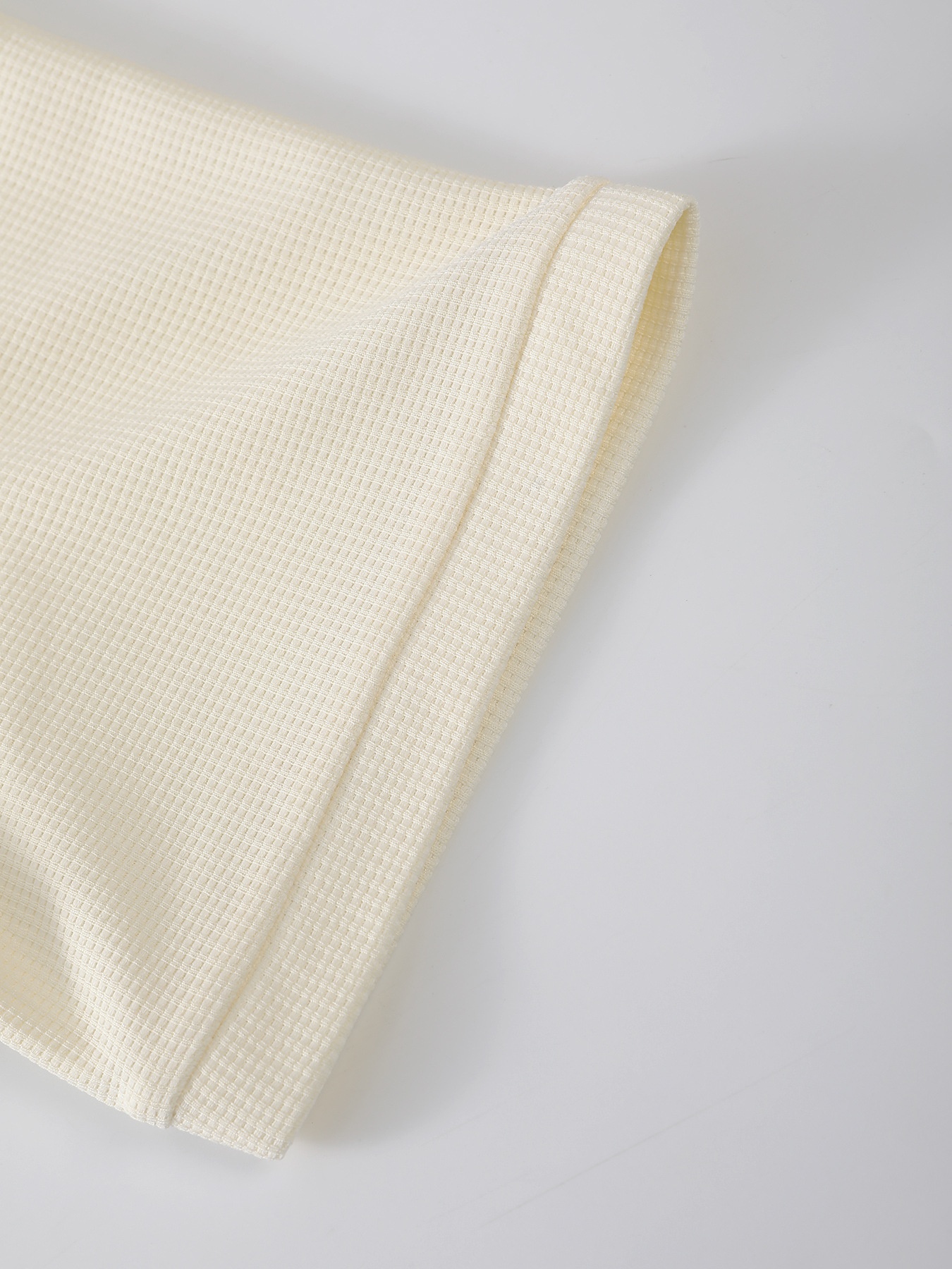 Grensoverschrijdend herenpak met wafelkraag, korte mouwen, lente/zomer trui, casual effen lange broek, tweedelig_voghion.com