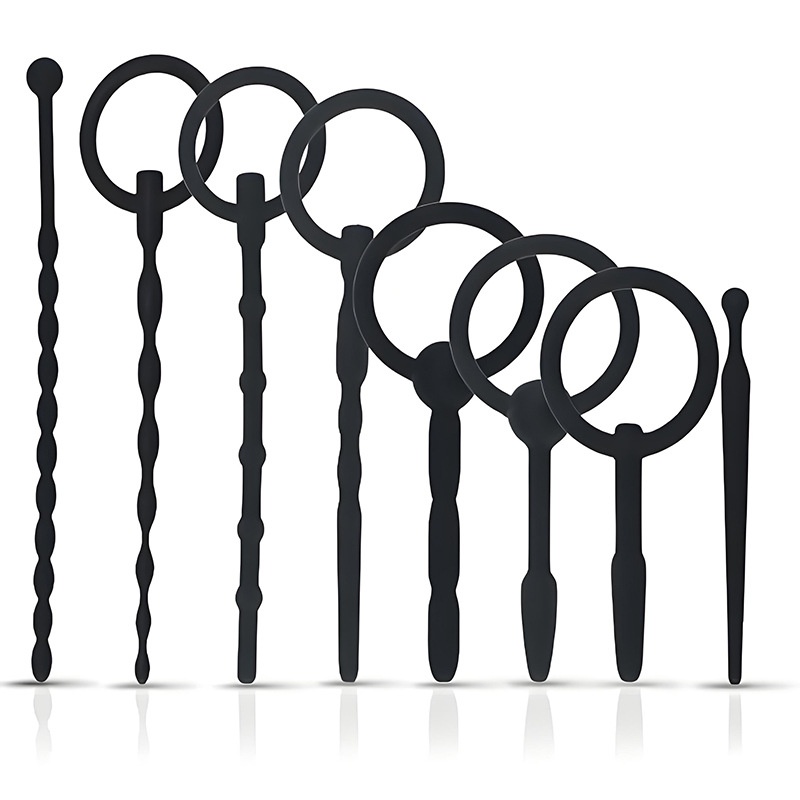 LuvBox Haste Oca de Silicone para Extração Uretral com Bolinhas - Extrator de Sêmen Masculino - Dilatador Ocular tipo P - Brinquedo Erótico para Adultos_voghion.com
