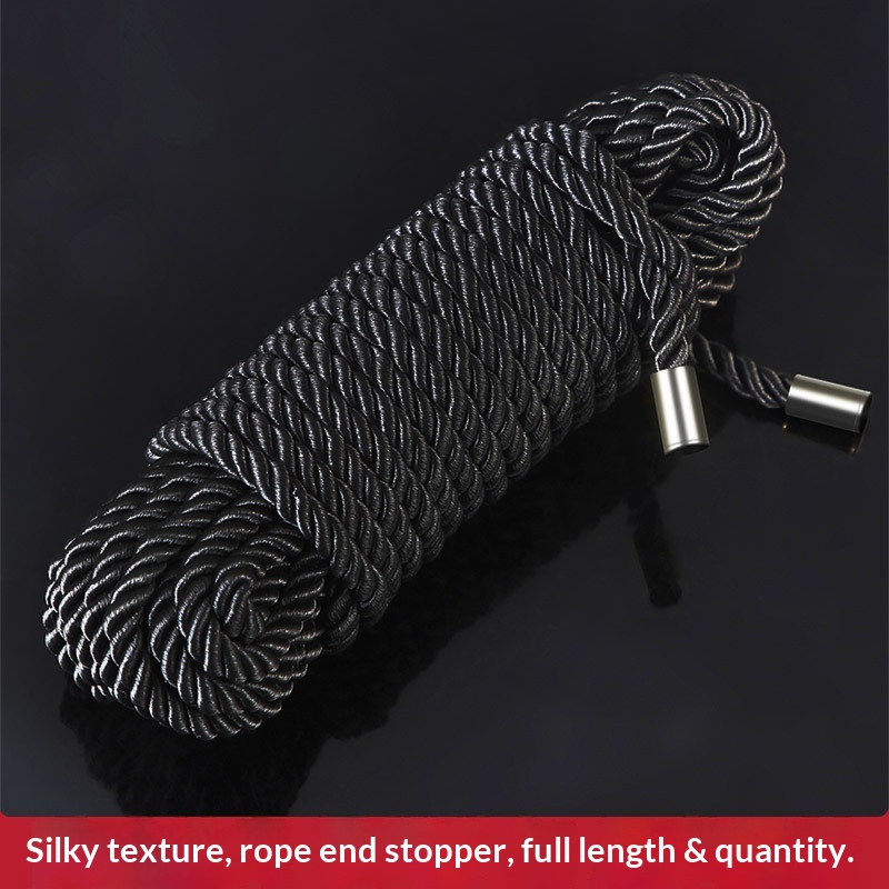 LuvBox SM Binding Rope 10.1m Erotic Bondage Adult Products For Men And Women Training Silk Ribbon With Metal Head_voghion.com