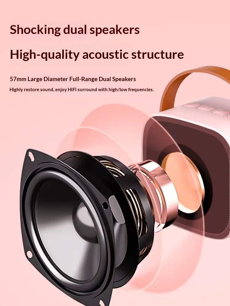 Foreign Patent Authorization In Stock Portable Mini Karaoke Microphone Bluetooth Speaker_voghion.com