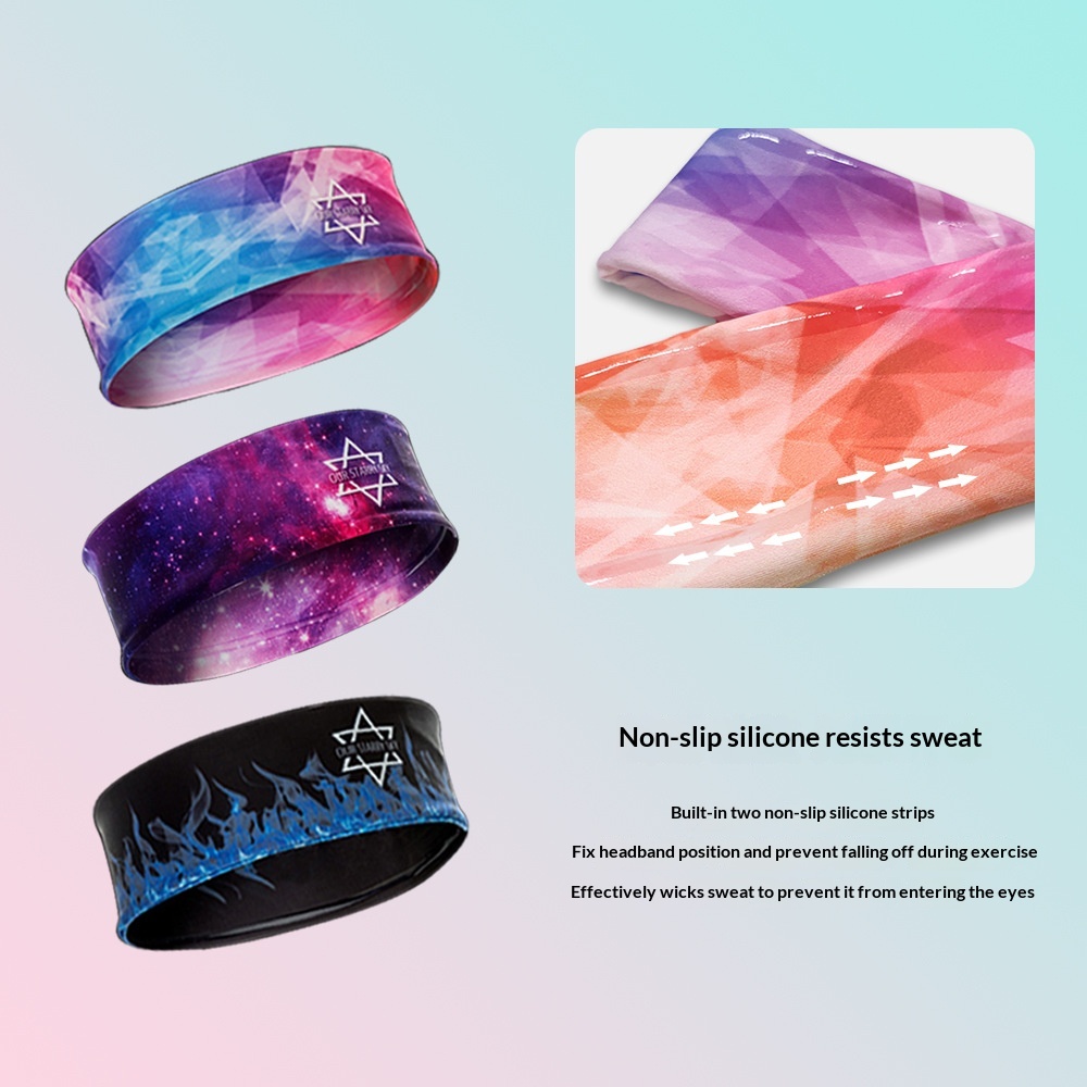 Surge Sports Running Fitness Sweat-Absorbing Band Anti-Slip Sweatband Yoga Tennis Headband Hair Tie Headscarf With_desvips.com
