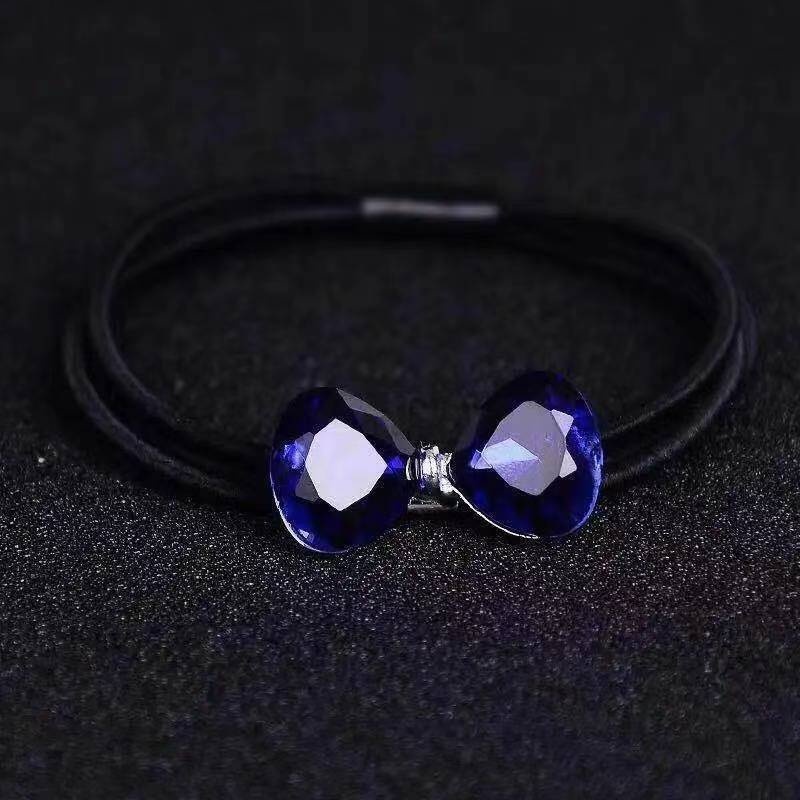Surge Korean INS Fresh Mori Girl Style Rhinestone Tie For Women Bun Rope Elastic Band Hair Accessories_desvips.com