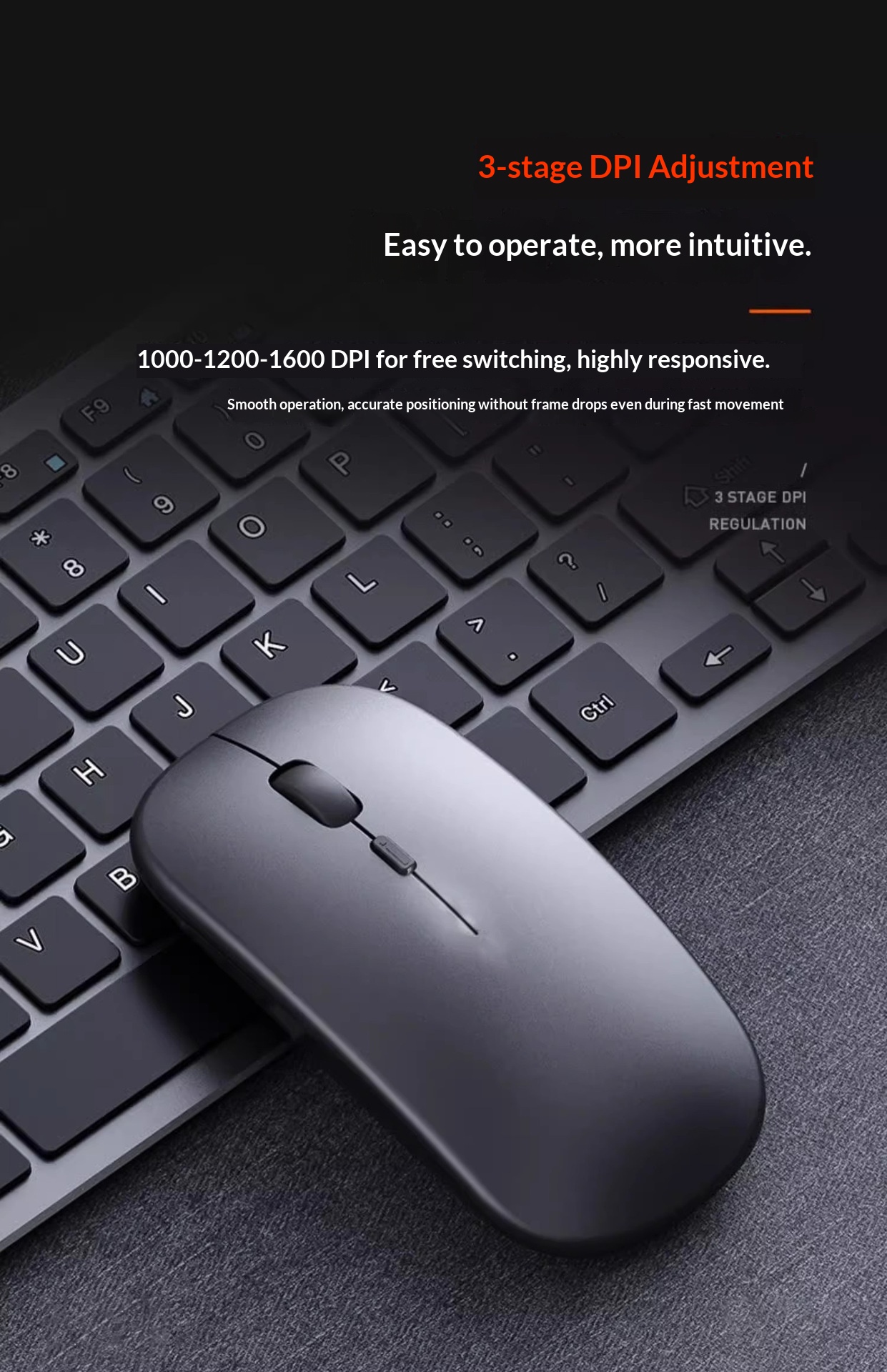 Souris sans fil silencieuse Bluetooth pour ordinateur portable, tablette ou bureau_voghion.com