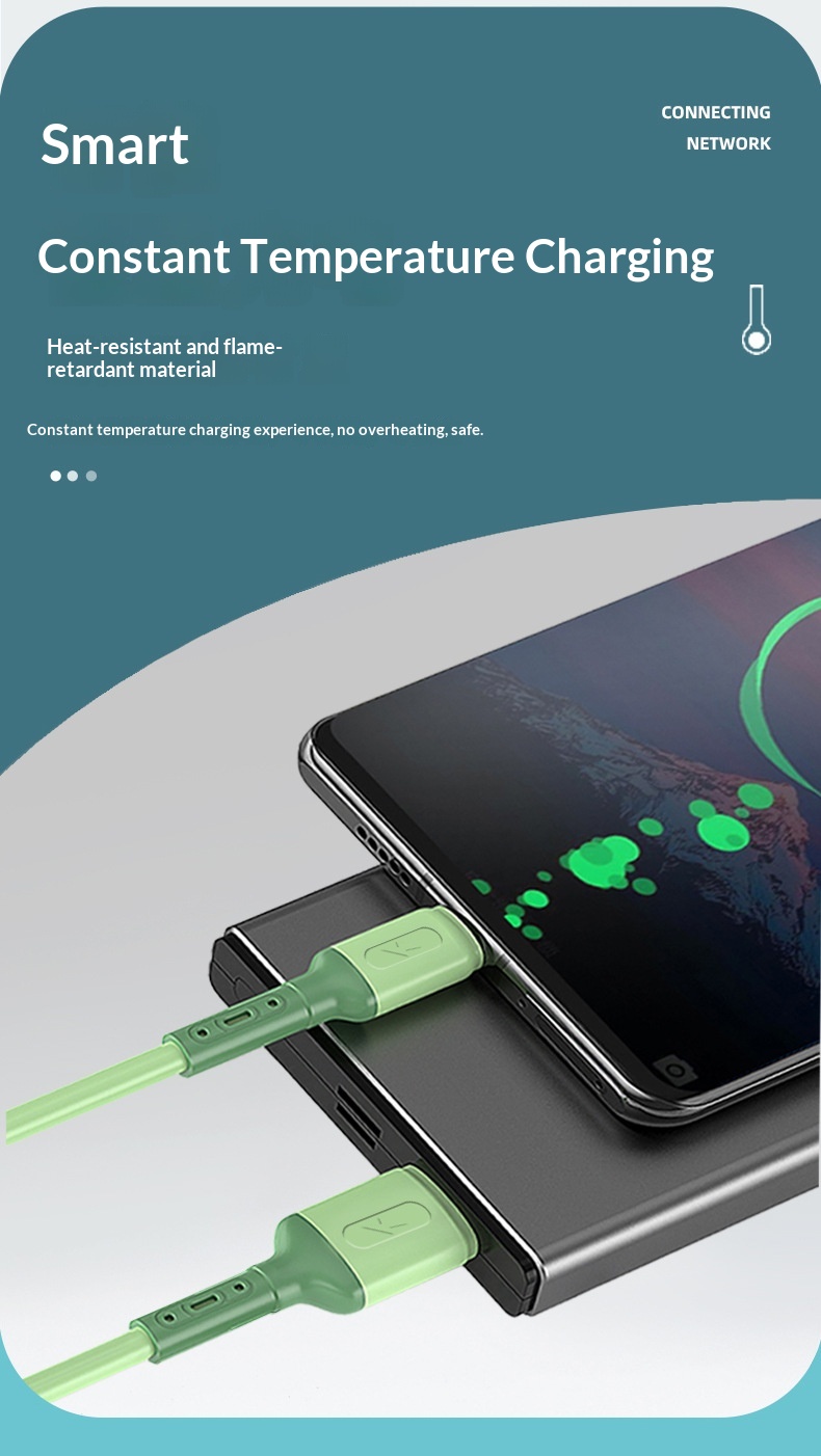 Digitex Liquid Silicone Data Compatible With Huawei Type-C Android Phone Charging Cable 66W Fast Charge_voghion.com