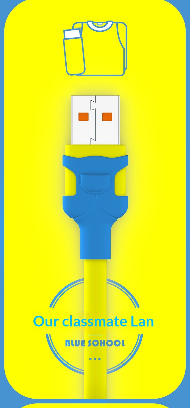 Digitex Blue Student Data Compatible With 7-14 Android Huawei Type-C Phone Fast 6A High Current Charging Cable_voghion.com