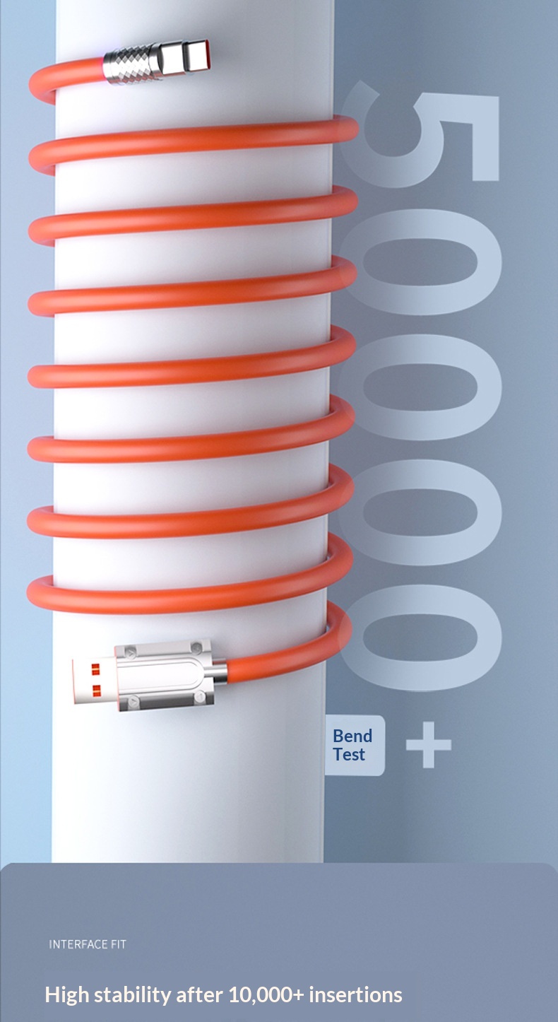 Digitex Compatible 6A Phone Data Type-C 3-in-1 Android Huawei Fast Charging Cable Silicone_voghion.com