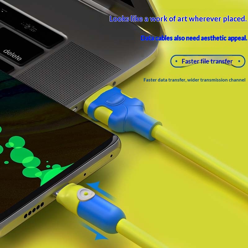 Kabel Digitex Blue Student Data kompatybilny z telefonem Huawei typu C z systemem Android 7-14, szybki, 6A, o dużym natężeniu prądu_voghion.com