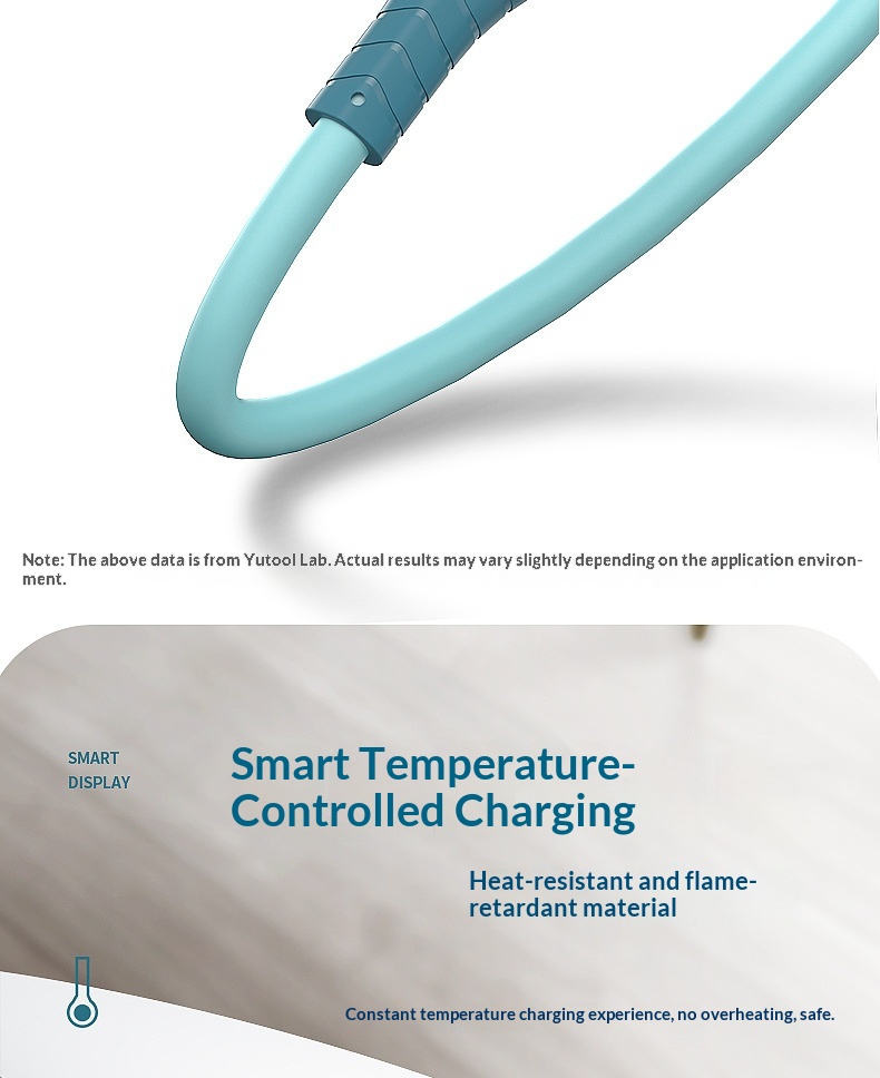 Ruban adhésif en silicone liquide Digitex, lumineux et compatible avec les téléphones Android Type-C, Xiaomi et Huawei (câble de charge rapide USB)._voghion.com