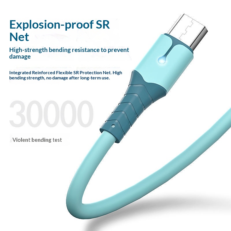 Digitex Liquid Silicone Tape Light Data Compatible With Android Type-C Xiaomi Phone USB Huawei Fast Charging Cable_voghion.com