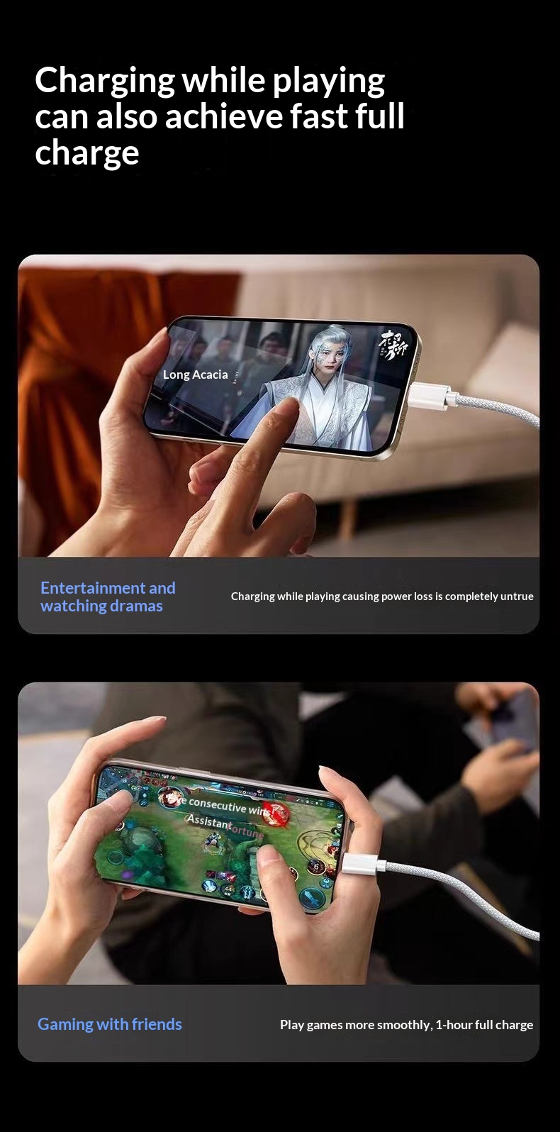 Digitex Kompatibel mit 17 Original-Telefonen Daten Schnell Geflochtenes Typ-C Ladekabel Neu Großhandel_voghion.com