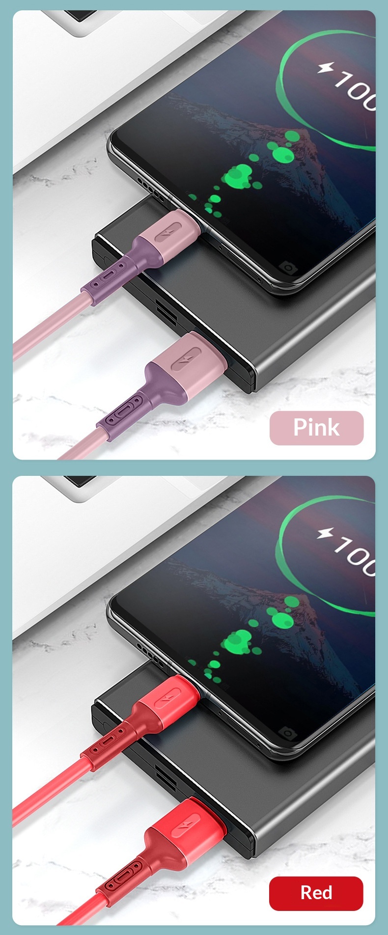 Digitex Liquid Silicone Data Compatible With Huawei Type-C Android Phone Charging Cable 66W Fast Charge_voghion.com