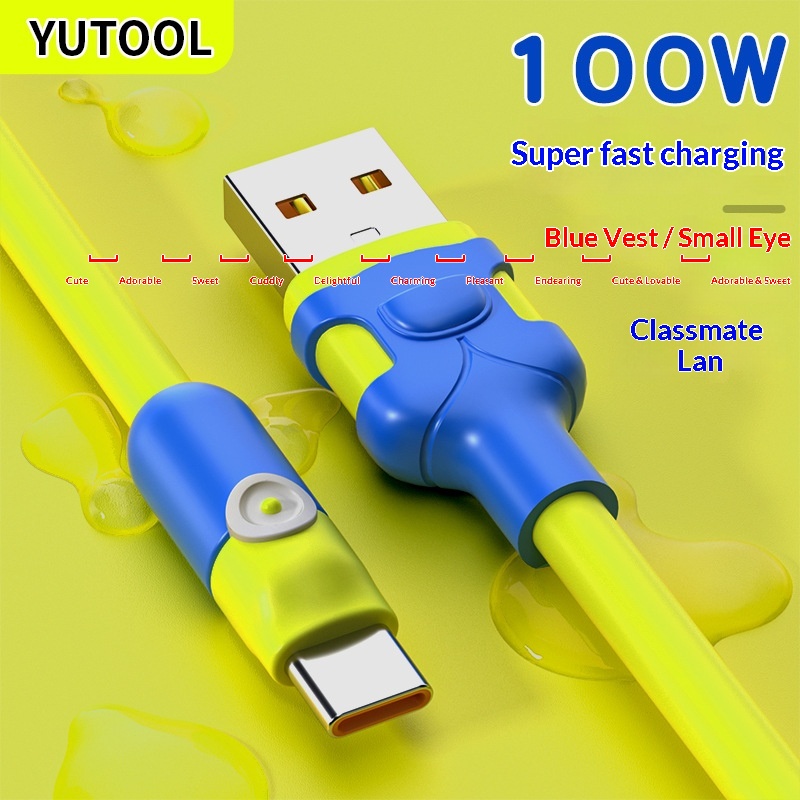 Digitex Blue Student Data Compatible With 7-14 Android Huawei Type-C Phone Fast 6A High Current Charging Cable_voghion.com