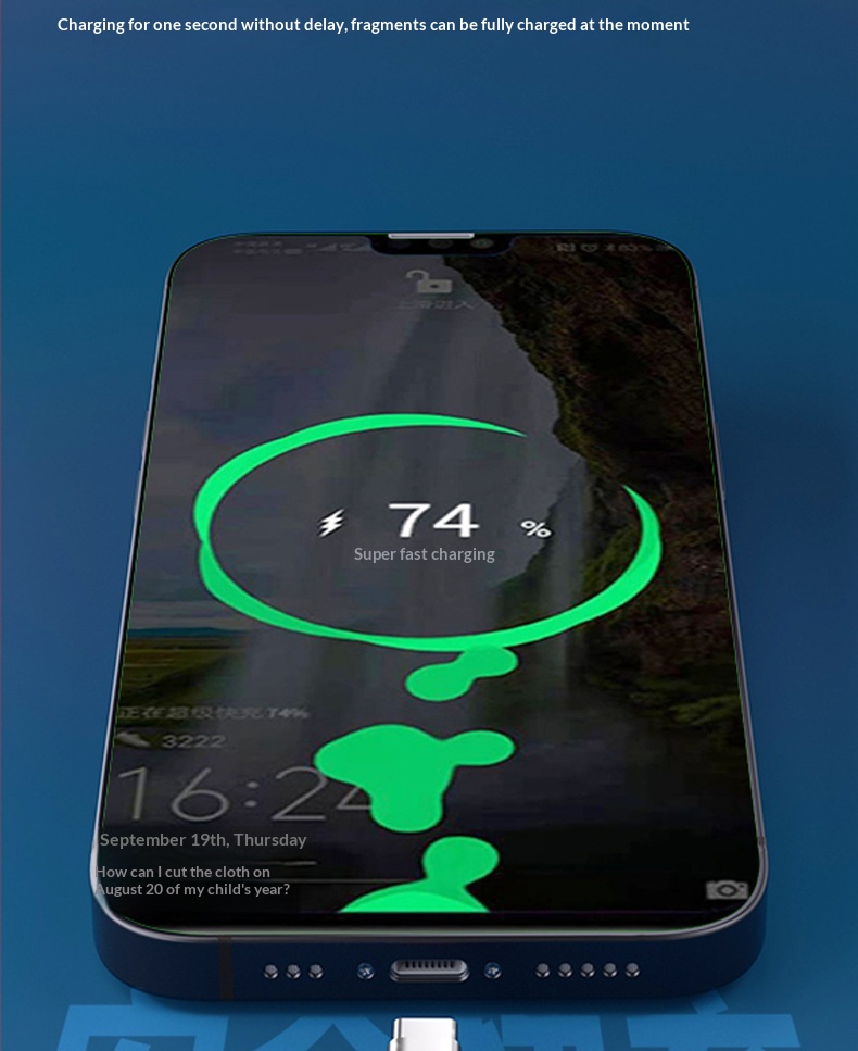 Digitex Compatible 6A Phone Data Type-C 3-in-1 Android Huawei Fast Charging Cable Silicone_voghion.com